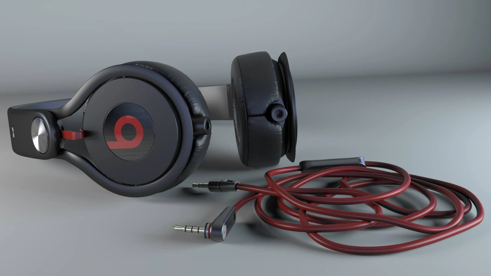Render de producto: auriculares, estudio 2