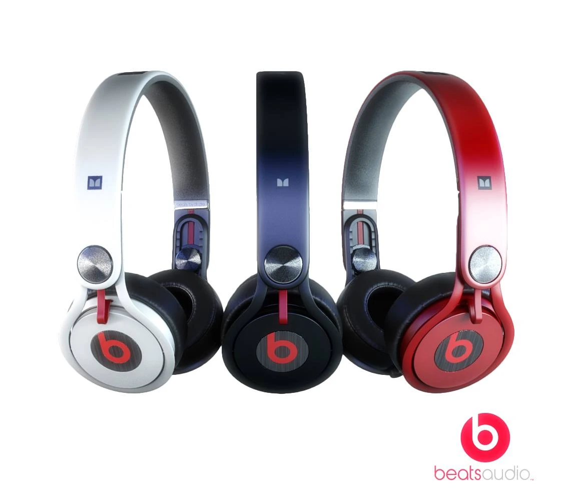 Render de producto: auriculares, estudio 1