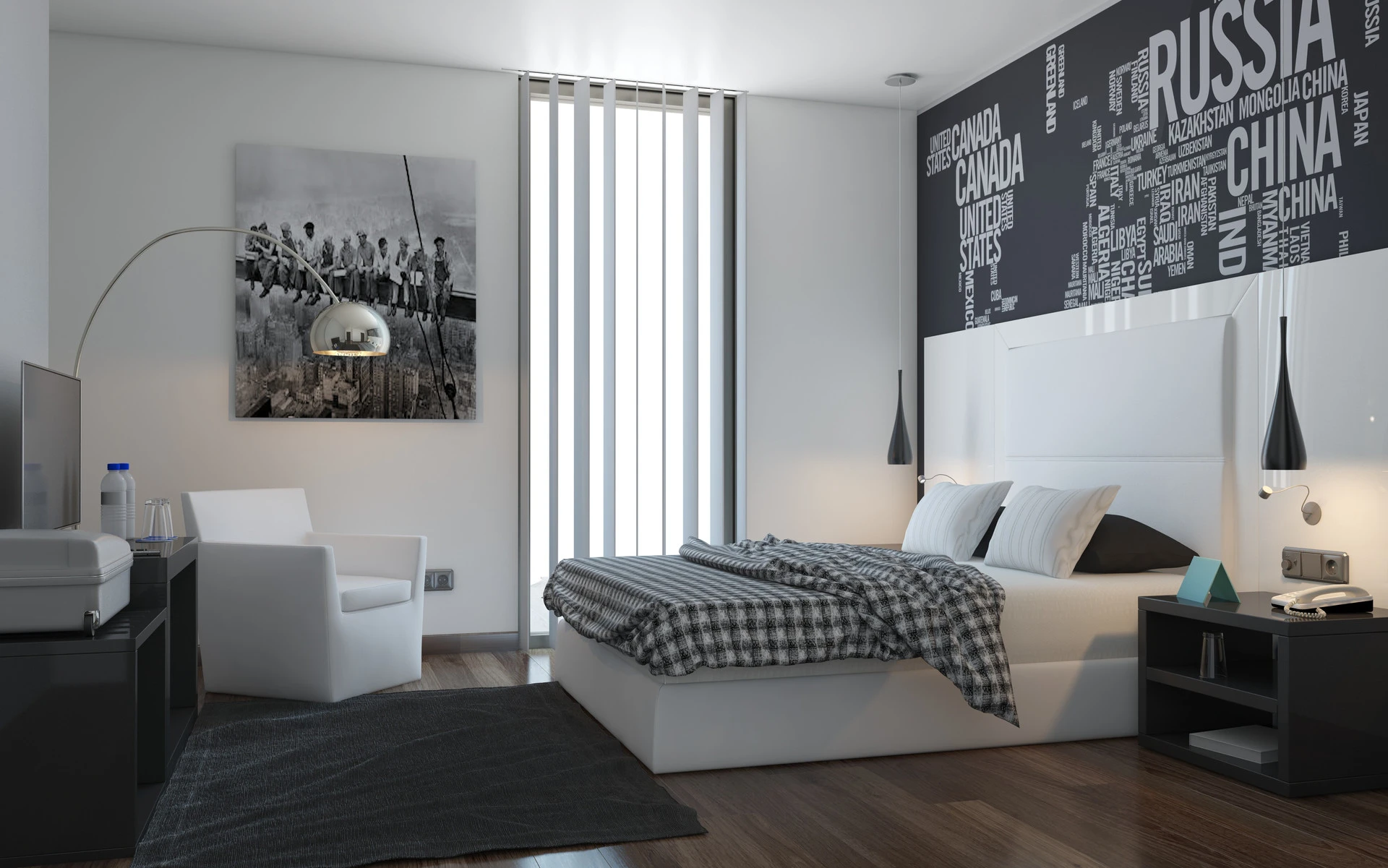 Dormitorio principal, infografía interior