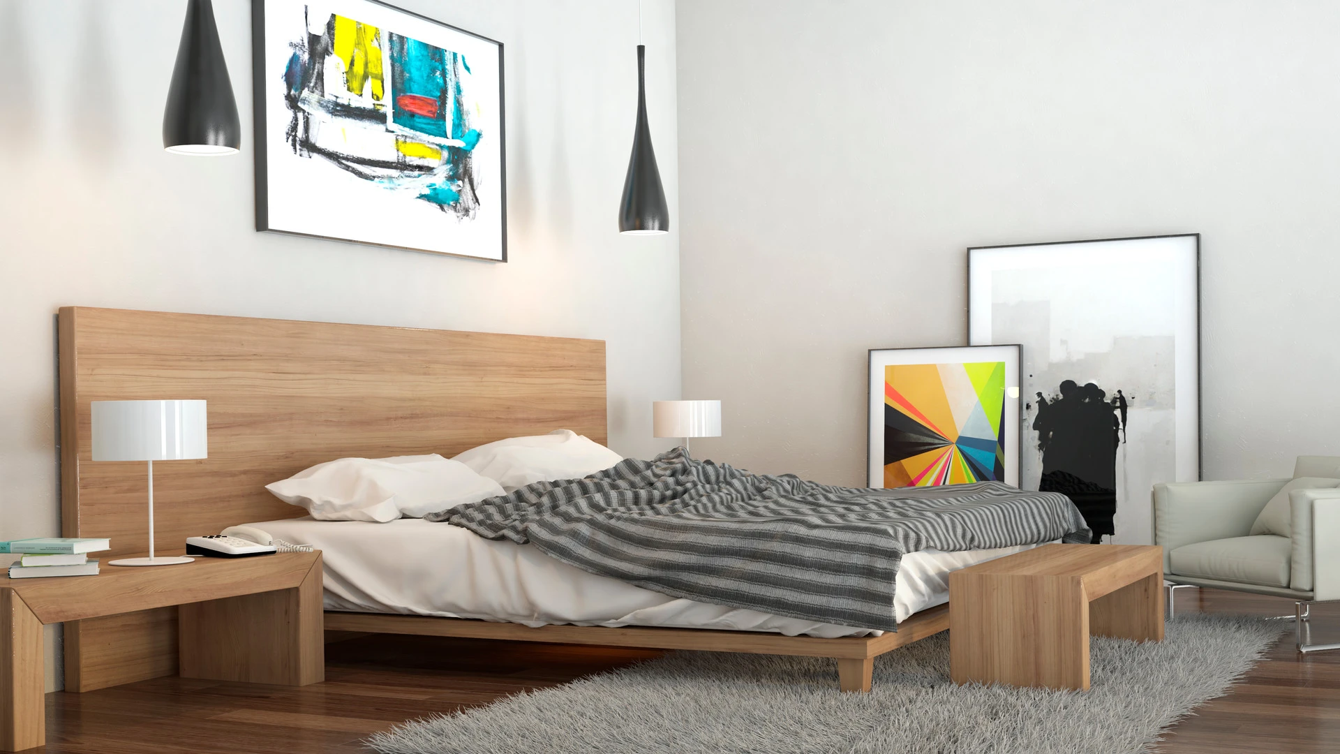 Habitación de hotel, infografía interior