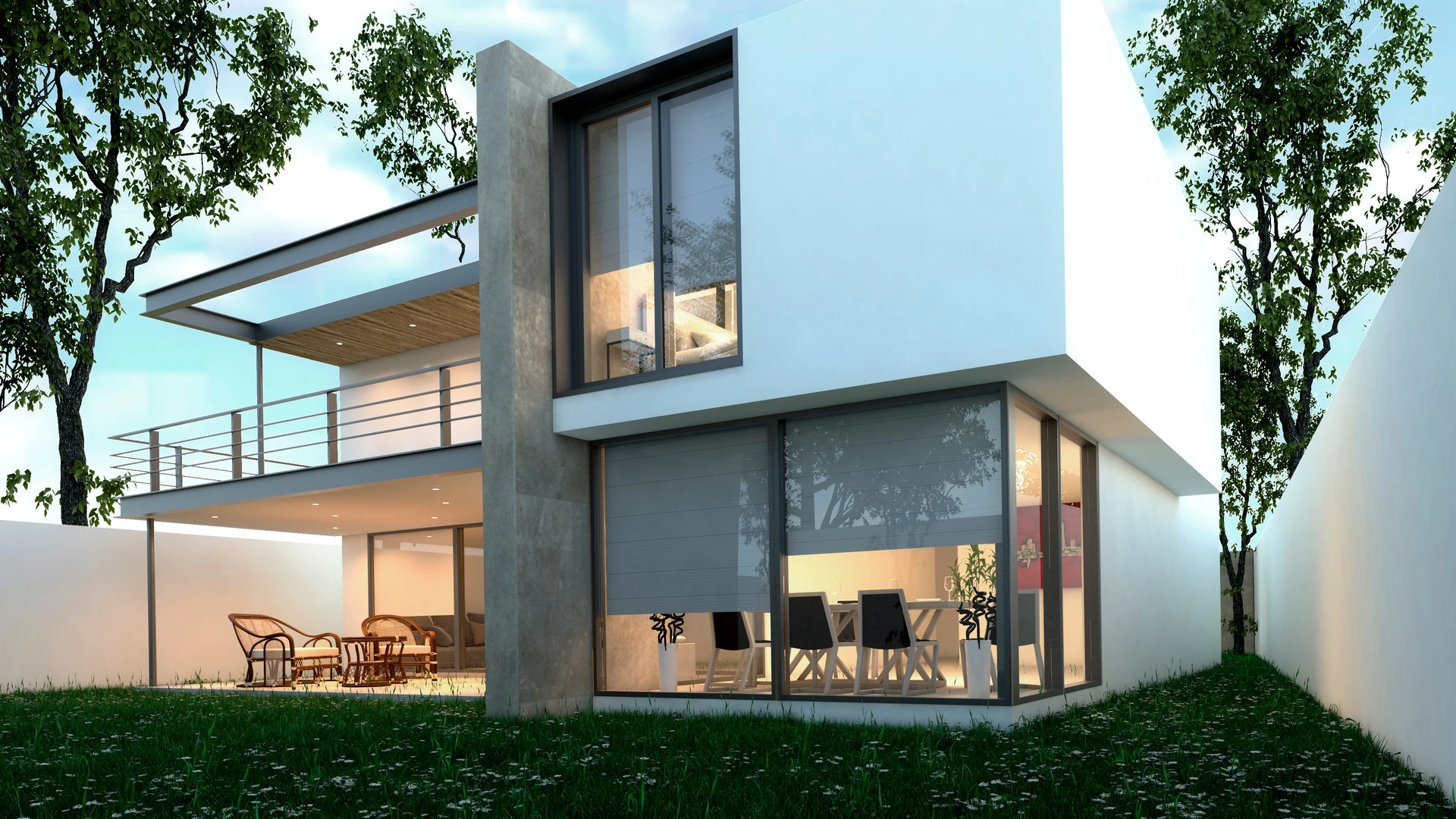Vivienda unifamiliar en Sevilla, render exterior