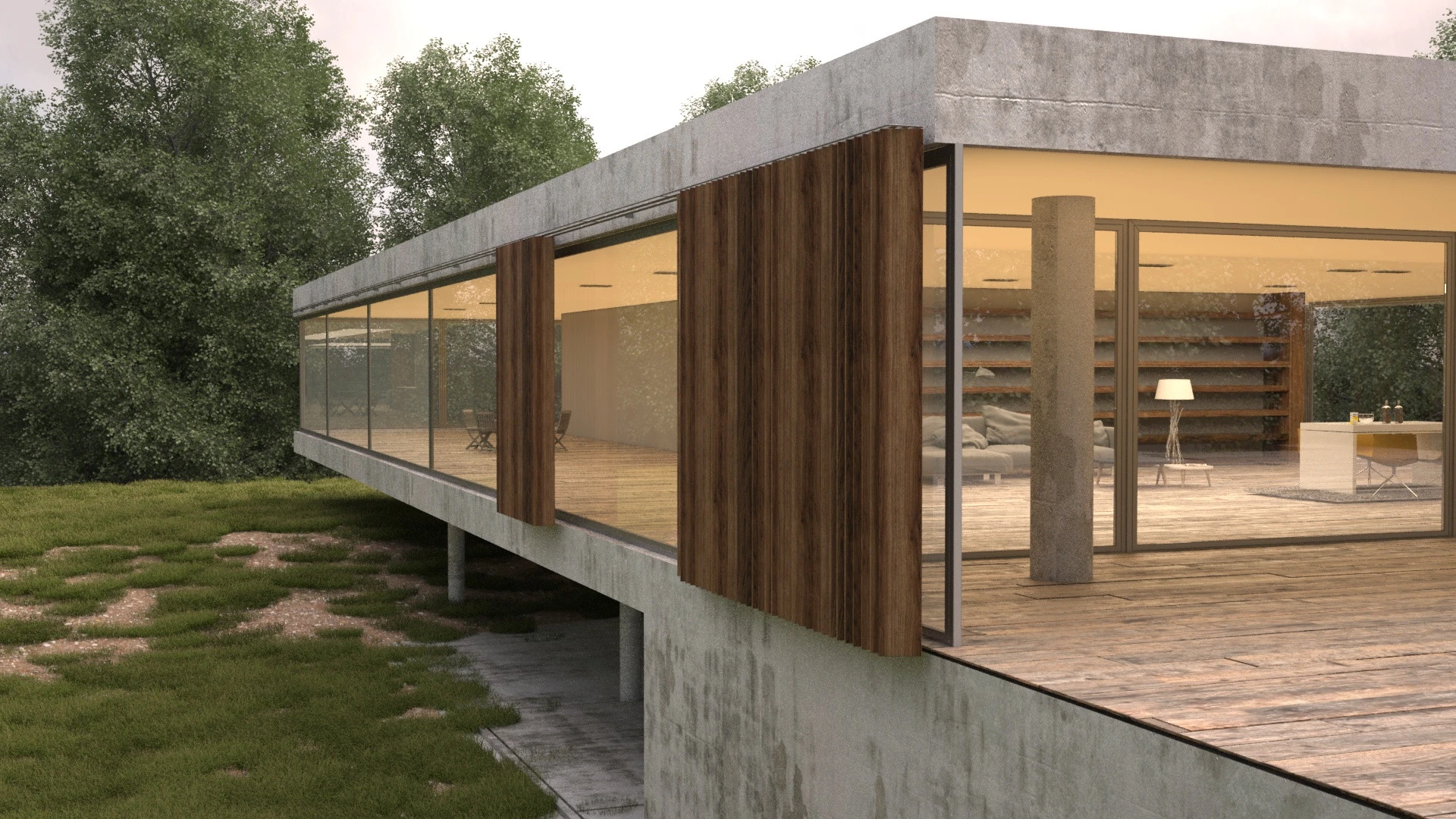 Vivienda unifamiliar, estudio de exterior